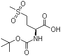 structure of CAS# 60280-45-7, (S)-2-[(tert-Butoxycarbonyl)amino]-4-methylsulfonylbutanoic acid