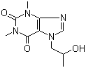 structure of CAS# 603-00-9, 羟丙茶碱