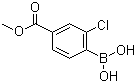 structure of CAS# 603122-80-1, Methyl 4-borono-3-chlorobenzoate