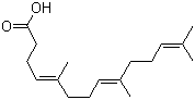 CAS # 6040-06-8, Farnesylacetic acid, (4E,8E)-5,9,13-Trimethyl-4,8,12-tetradecatrienoic acid