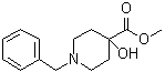 structure of CAS# 60437-30-1, 1-Benzyl-4-hydroxypiperidine-4-carboxylic acid methyl ester
