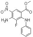 structure of CAS# 606093-58-7, 4-氨基-3-氟-5-硝基-2-苯基氨基苯甲酸甲酯