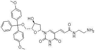 CAS 登录号：606126-32-3, 5-[(1E)-3-[(2-氨基乙基)氨基]-3-氧代-1-丙烯-1-基]-5'-O-[二(4-甲氧基苯基)苯基甲基]-2'-脱氧尿苷