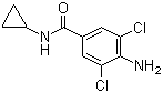 CAS # 60676-83-7, 4-Amino-3,5-dichloro-N-cyclopropylbenzamide, NSC 77097