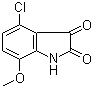 structure of CAS# 60706-07-2, 4-Chloro-7-methoxyisatin