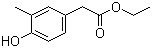 CAS # 607707-64-2, Ethyl 3-methyl-4-hydroxybenzeneacetate, 4-Hydroxy-3-methylbenzeneacetic acid ethyl ester, Ethyl 2-(4-Hydroxy-3-methylphenyl)acetate
