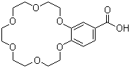 structure of CAS# 60835-75-8, 4'-羧基苯并-18-冠醚-6