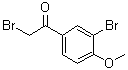 structure of CAS# 6096-83-9, 2,3'-二溴-4'-甲氧基苯乙酮