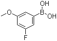 structure of CAS# 609807-25-2, 3-Fluoro-5-methoxyphenylboronic acid