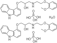 CAS 登录号：610309-89-2, 卡维地洛磷酸盐