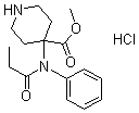 CAS 登录号：61085-87-8, 4-[(1-氧代丙基)苯基氨基]-4-哌啶羧酸甲酯单盐酸盐