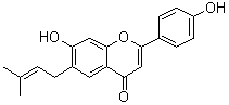 CAS # 61153-77-3, Licoflavone A, 7-Hydroxy-2-(4-hydroxyphenyl)-6-(3-methyl-2-buten-1-yl)-4H-1-benzopyran-4-one