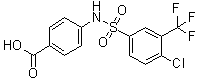 structure of CAS# 612041-77-7, 4-[[[4-氯-3-(三氟甲基)苯基]磺酰基]氨基]苯甲酸