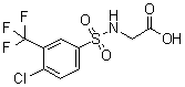 structure of CAS# 612043-42-2, N-[[4-Chloro-3-(trifluoromethyl)phenyl]sulfonyl]glycine