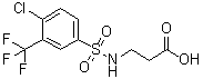 structure of CAS# 612043-43-3, N-[[4-氯-3-(三氟甲基)苯基]磺酰基]-beta-丙氨酸