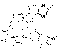 structure of CAS# 612069-28-0, 3'-N-去甲基-3'-N-甲酰基阿奇霉素