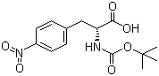 CAS # 61280-75-9, Boc-4-nitro-D-phenylalanine, Boc-p-nitro-D-Phe-OH, Boc-D-Phe(4-NO2)-OH, Boc-D-4-Nitrophe, tert-Butoxycarbonyl-D-4-nitrophenylalanine