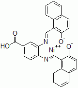 CAS # 61300-98-9, Solvent Red 212, C.I. 48530, 3,4-Bis[[(2-hydroxy-1-naphthalenyl)methylene]amino]benzoic acid nickel complex