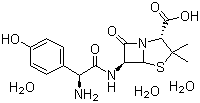 structure of CAS# 61336-70-7, 阿莫西林三水物