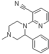 structure of CAS# 61337-88-0, 2-(4-Methyl-2-phenylpiperazin-1-yl)pyridine-3-carbonitrile