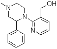structure of CAS# 61337-89-1, 1-(3-Hydroxymethylpyridin-2-yl)-4-methyl-2-phenylpiperazine