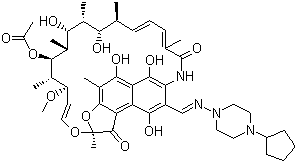 structure of CAS# 61379-65-5, Rifapentine