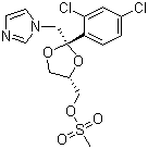 CAS # 61397-61-3, cis-2-(2,4-Dichlorophenyl)-2-(1H-imidazol-1-ylmethyl)-1,3-dioxolane-4-ylmethyl methanesulfonate, [(2S,4S)-2-(2,4-Dichlorophenyl)-2-(imidazol-1-ylmethyl)-1,3-dioxolan-4-yl]methyl methanesulfonate