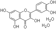 CAS # 6151-25-3, Quercetin dihydrate, 3,3',4',5,7-Pentahydroxyflavone dihydrate, 2-(3,4-Dihydroxyphenyl)-3,5,7-trihydroxy-4H-1-benzopyran-4-one dihydrate