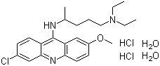 structure of CAS# 6151-30-0, Mepacrine hydrochloride