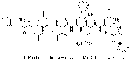 CAS # 616209-08-6, L-Phenylalanyl-L-leucyl-L-isoleucyl-L-isoleucyl-L-tryptophyl-L-glutaminyl-L-asparaginyl-L-threonyl-L-methionine
