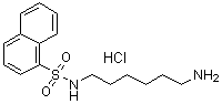 structure of CAS# 61714-25-8, N-(6-Aminohexyl)-1-naphthalenesulfonamide monohydrochloride
