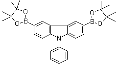 structure of CAS# 618442-57-2, 9-Phenyl-3,6-bis(4,4,5,5-tetramethyl-1,3,2-dioxaborolan-2-yl)-9H-carbazole