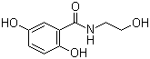 structure of CAS# 61969-53-7, 2,5-Dihydroxy-N-(2-hydroxyethyl)benzamide