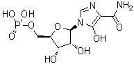 CAS # 62025-48-3, Mizoribine 5'-monophosphate, 5-Hydroxy-1-(5-O-phosphono-beta-D-ribofuranosyl)-1H-imidazole-4-carboxamide, Bredinin 5'-monophosphate