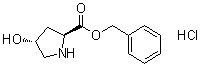 structure of CAS# 62147-27-7, trans-4-Hydroxy-L-proline benzyl ester hydrochloride