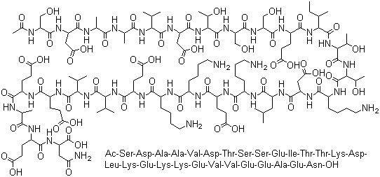 structure of CAS# 62304-98-7, Thymosin alpha 1