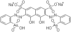 structure of CAS# 62337-00-2, 偶氮胂 III 二钠盐