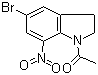 structure of CAS# 62368-07-4, 1-Acetyl-5-bromo-7-nitroindoline