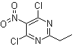structure of CAS# 6237-95-2, 4,6-二氯-2-乙基-5-硝基嘧啶