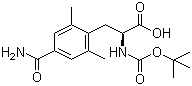 structure of CAS# 623950-02-7, 4-(Aminocarbonyl)-N-[(1,1-dimethylethoxy)carbonyl]-2,6-dimethyl-L-phenylalanine