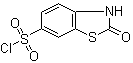 structure of CAS# 62425-99-4, 2,3-Dihydro-2-oxo-6-benzothiazolesulfonyl chloride