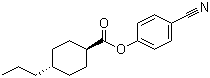 structure of CAS# 62439-33-2, 反式-4-丙基环己烷甲酸 4-氰基苯酯