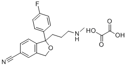 CAS # 62498-68-4, N-Desmethyl Citalopram Oxalate, 1-(4-fluorophenyl)-1-[3-(methylamino)propyl]-3H-2-benzofuran-5-carbonitrile oxalic acid