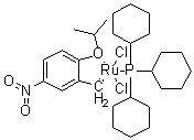 structure of CAS# 625082-83-9, (TB-5-23)-[[2-(1-甲基乙氧基)-5-硝基苯基]亚甲基](三环己基膦)二氯化钌