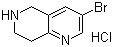 structure of CAS# 625100-00-7, 3-溴-5,6,7,8-四氢-1,6-萘啶盐酸盐