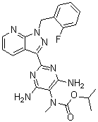 CAS # 625115-54-0, [4,6-Diamino-2-[1-[(2-fluorophenyl)methyl]-1H-pyrazolo[3,4-b]pyridin-3-yl]-5-pyrimidinyl]methylcarbamic acid 1-methylethyl ester