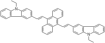CAS # 62555-84-4, 3,3'-(9,10-Anthracenediyldi-2,1-ethenediyl)bis[9-ethyl-9H-carbazole]