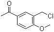 structure of CAS# 62581-82-2, 3'-(Chloromethyl)-4'-methoxyacetophenone