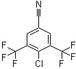 structure of CAS# 62584-30-9, 4-Chloro-3,5-bis(trifluoromethyl)benzonitrile