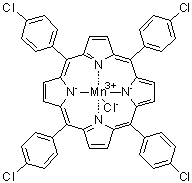 structure of CAS# 62613-31-4, [5,10,15,20-四(对氯苯基)卟啉]氯化锰(III)